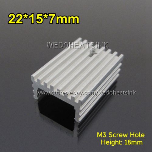 100pcs 22*15*7mm to-220/to220 mosfet heat sink cooler with m3 screw hole drilled for sale