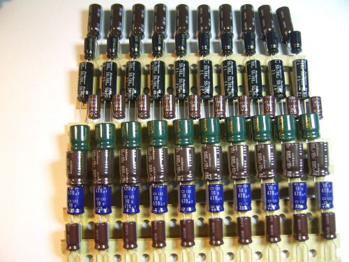 80x LOW IMPEDANCE ELECTROLYTIC CAPACITORS 8 VALUES