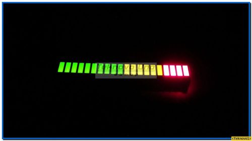 12 pcs Fixed TriColor 20-Segments LED Bargraph (for Audio VU Meter) - USA