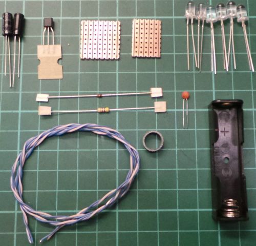 Joule thief torch flashlight electronics kit, recovers power from dead batteries for sale