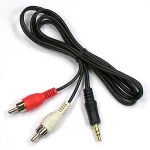25 Ft 3.5mm Stereo Plug to 2xRCA-M Cable #201426 *SHIPS FROM USA*