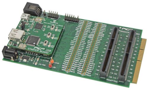 Microchip pic32 i/o expansion card 02-02029-r2 w/usb starter board dm320002 #2 for sale