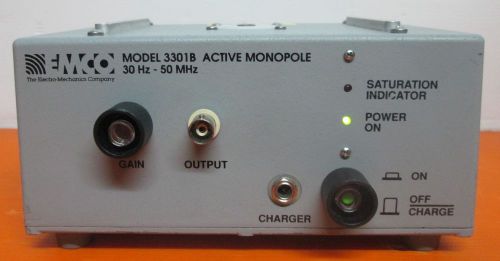 EMCO THE ELECTRO-MECHANIC COMPANY MODEL 3301B ACTIVE MONOPOLE 30HZ-50MHZ