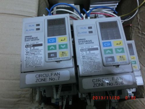 Used original Omron 3G3ev-a2002 inverter tested