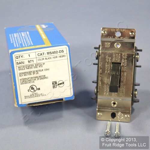 Leviton motor starter switch dpst double pole single throw 40a 600v ms402-ds for sale