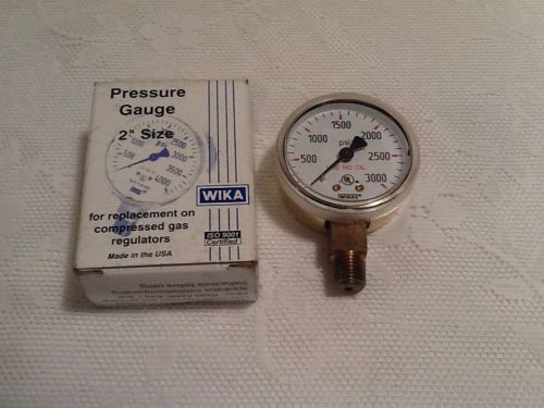 WIKA  2&#034; Size ~ 0-3000 PSI Dry Pressure Compressed Gas Gauge  ~ NOS 1996