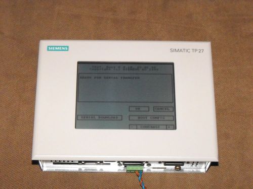 Siemens Simatic Panel, 6AV3627-1QK00-2AX0, Color Touch Screen, TP27