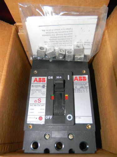 ABB ESB23020L 240 Volt Circuit Breaker 20 Amp 3 Pole 6 Lugs