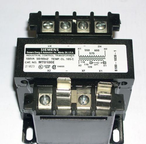 Siemens ind. control transformer, mt0100e for sale
