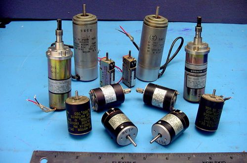 HAND-PICKED SAMPLER LOT OF 12 MIL. SPEC. DC MOTORS - MADE FOR U.S. MILTARY