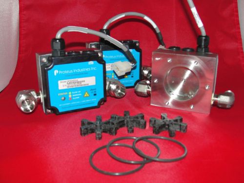 Proteus Industries 08004SN4 &amp; 08004SN2 x2 Flow Meters Lot of 3 Need Face plates