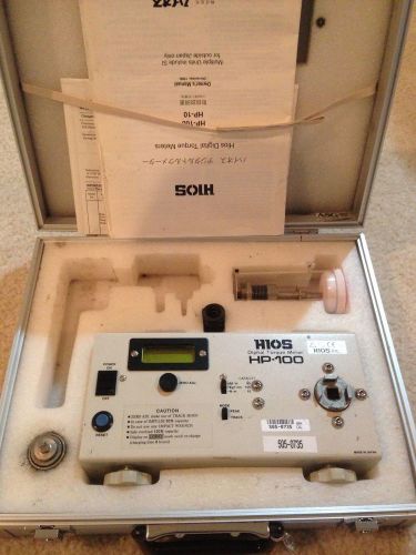 HIOS HP-100 Digital Torque Meter Calibrator in carrying case