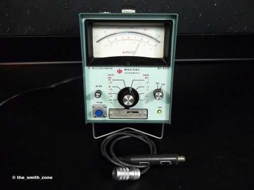 Millivac instruments rf millivoltmeter mv-828a w/ bnc imp probe for sale