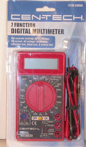 NEW!  CEN-TECH 7 FUNCTION DIGITAL MULTIMETER by Harbor Freight     FREE SHIPPING