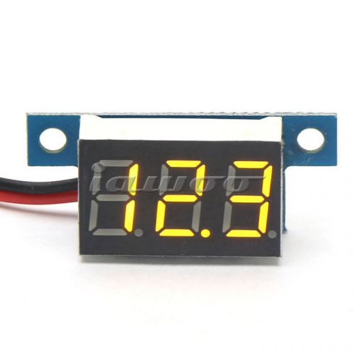 Mini digital voltage measure 3.3-30v 12v voltmeter battery volt meter yellow led for sale