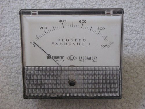 Instrument Laboratory 0-1000 Degree Ferenheit Meter using Weston 1941 Movement
