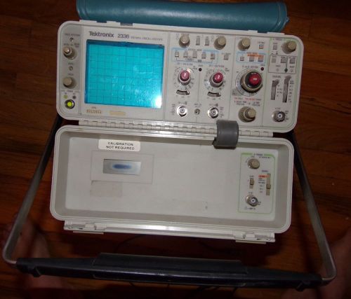 Tektronix 2336 analog 100mhz 2-channel oscilloscope w/manual, probes power cord for sale