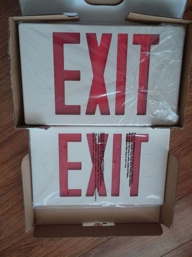 Led universal exit fixture    new  red exit letters, battery backup for sale