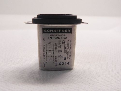 Schaffner FN9226-6-02 Power Line Module 110/250VAC/50-60Hz