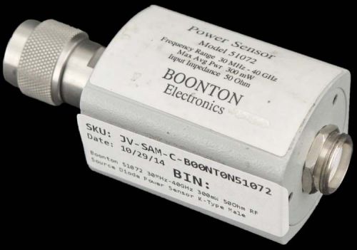 Boonton 51072 30MHz-40GHz 300mW 50Ohm RF Source Diode Power Sensor K-Type Male