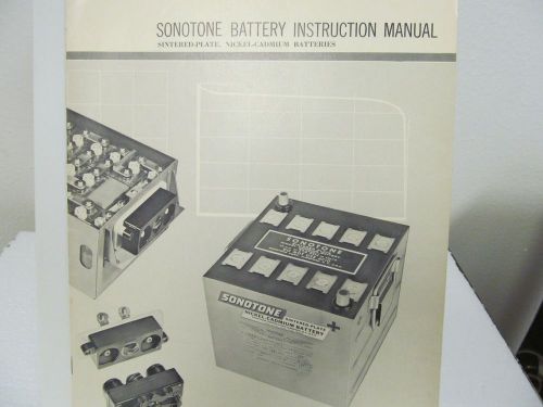 SONOTONE Battery Instruction Manual