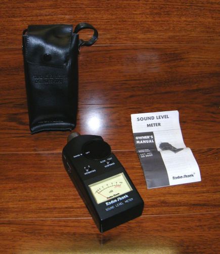 Radio Shack (33-2050) Battery Operated Analog Sound Level Meter w/ Case &amp; Manual