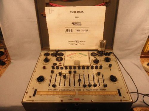 Eico 666 dynamic conductance tube tester- 4 pin radio, aa5, audio, european, nr for sale