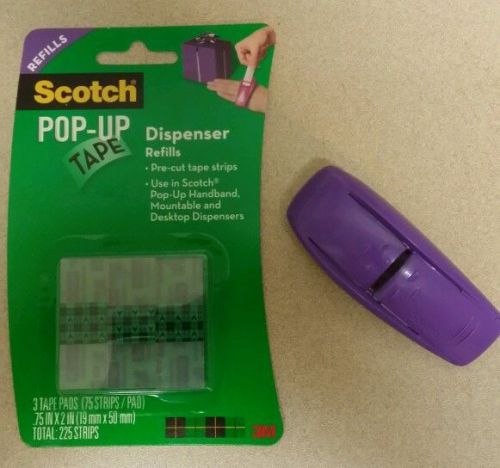 Scotch Pop-Up Tape Refills , 3-Pack, 225 strips 99-G +FREE dispenser