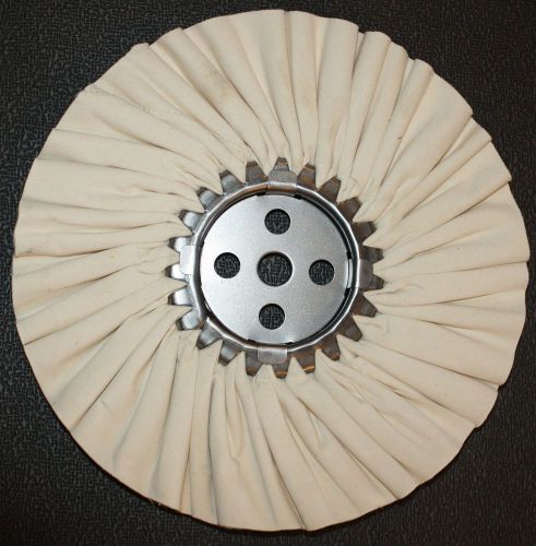 White airway buffer wheel 10x3 16 ply #4 cloth 5/8&#034; ah buffing pad wheel for sale
