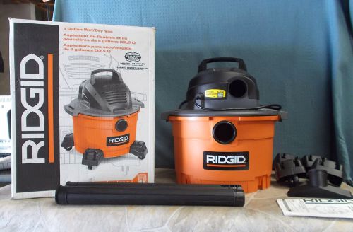 Ridgid wd0670 6 gallon  wet / dry vacuum 2.5 hp wd 0670 for sale