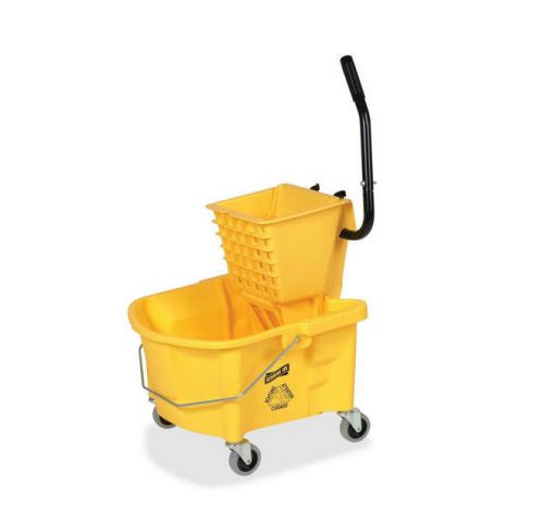 Commercial Mop Bucket Wringer Combo 6.5 Gal Capacity Splash Guard Cleaning