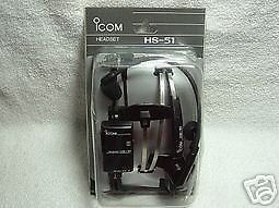 NEW ICOM HS-51 Headset for IC-F3 IC-F4 IC-F3GT/GS IC-F4GT/GS IC-F11/S IC-F21/S