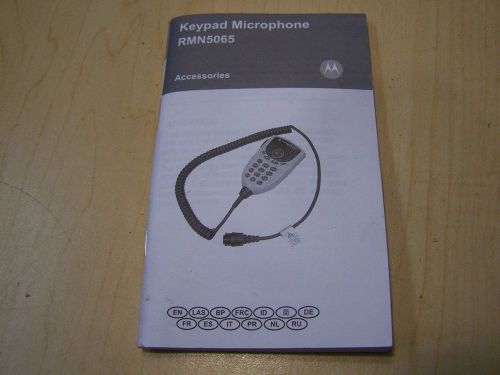MOTOROLA RMN5065 Microphone Manual 6881098c82-b