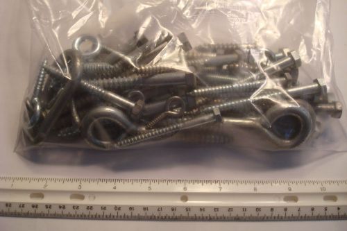 Bag of bolts, eyebolts, and carabiners for sale