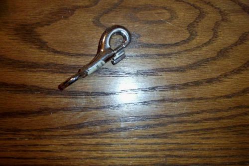 Unbranded steel fixed snap hook 3-1/2  inch for rope or strap 3/8 in snap eye for sale