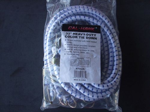 Cal-hawk 32&#034; heavy duty elastic tie down bungee cords - 10 pieces atd32a for sale