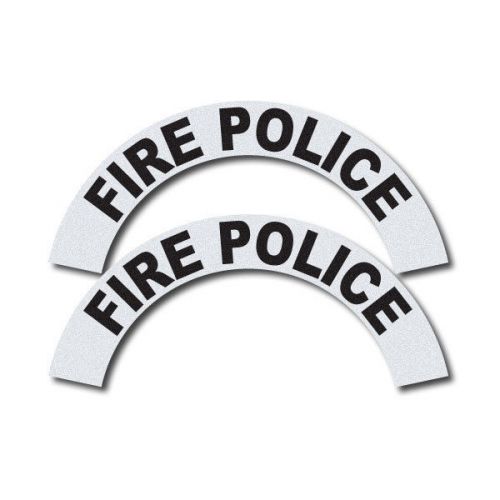 FIREFIGHTER HELMET DECALS FIRE HELMET STICKER - Crescents set - Fire Police