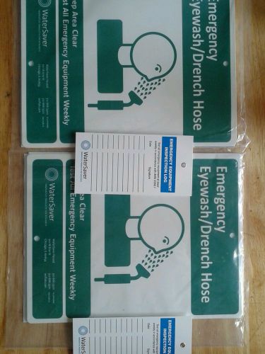 (2)  emergency eye wash station sign 8.5 x 11 new! for sale