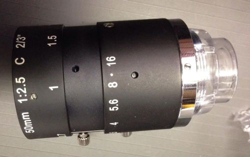 2/3&#034; mega pixel c mount lens 50mm for basler flea watec camera machine vision for sale