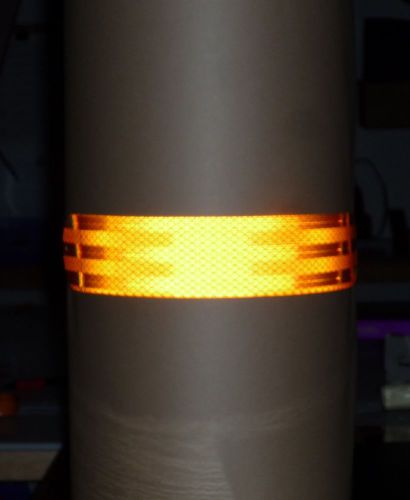 High intensity prismatic orange reflector 3m 3934 .017&#034; aluminum 12&#034; x 4&#034; for sale