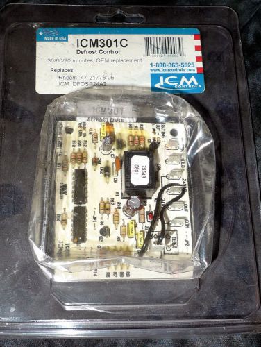 Icm301c defrost control board new in retail plastic, rheem 47-21776-06, goettl . for sale