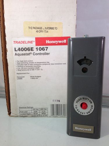 Honeywell tradeline l4006e 1067 high limit aquastat controller manual reset for sale