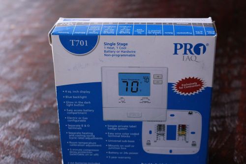 Non-programmable digital thermostat pro 1 iaq t701 1h/1c for sale