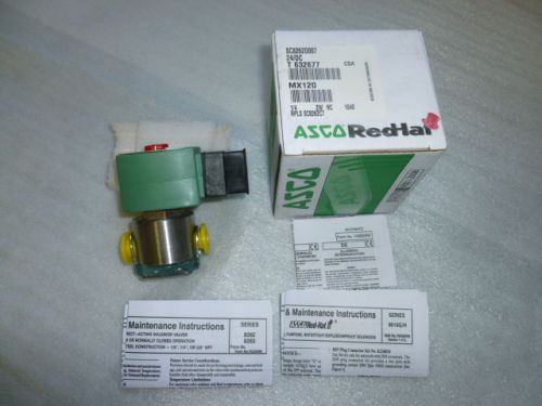 Asco  1/4 &#034; sc8262g7  8262g7 air/water/inert gas solenoid valve, 24vdc, 2 avail a601 for sale