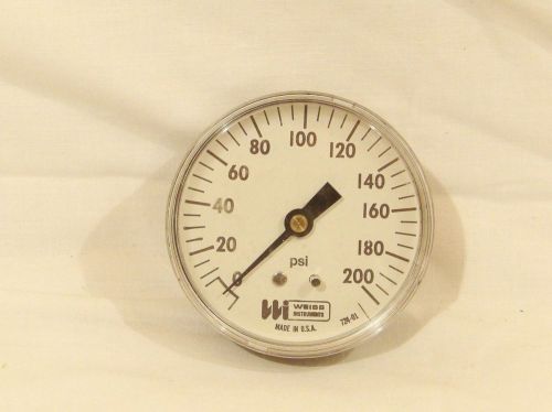 WEISS INSTRUMENTS PRESSURE GAUGE 0-200 PSI 724-01, NEW IN THE BOX