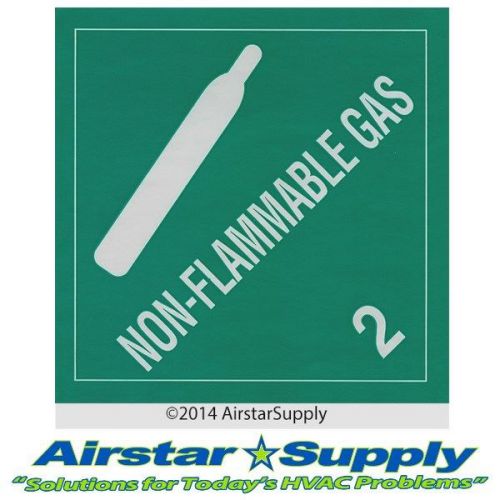 Non-flammable gas •  non flammable label • pack of (10) labels for sale
