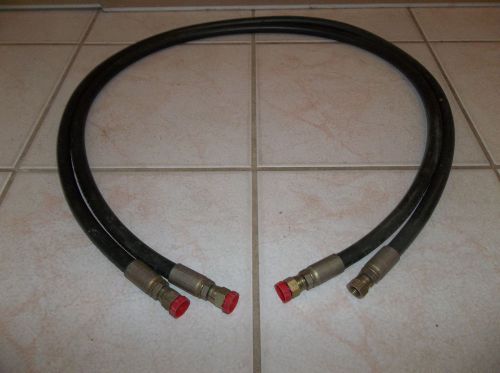 2-parker no-skive hydraulic hoses  431-6  wp 27.5 mpa  4000 psi 3/8&#034; i.d. x 60&#034; for sale