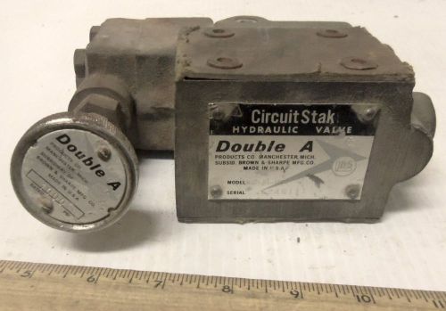 Double A - Circuit Stak Hydraulic Valve - Model: WAP-01-10B1
