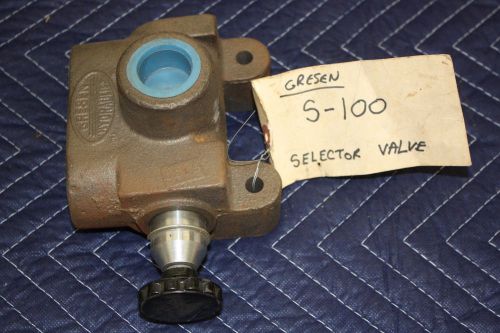 PARKER GRESEN S-100 Hydraulic Selector Valve,3 Way