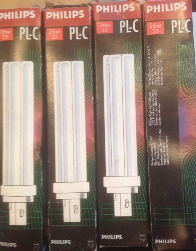 Philips 4 tube compact light bulb pl-c 26w/35 2 pin new (qty 4) g24d3 for sale
